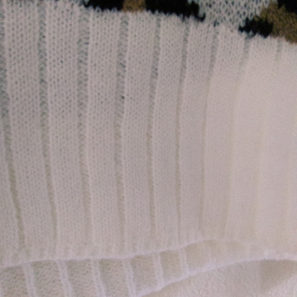 ALISON ANDREWS Leopard  Illusion Sweater Women's L Ribbed Panel Mock Neck NWT - Picture 9 of 14